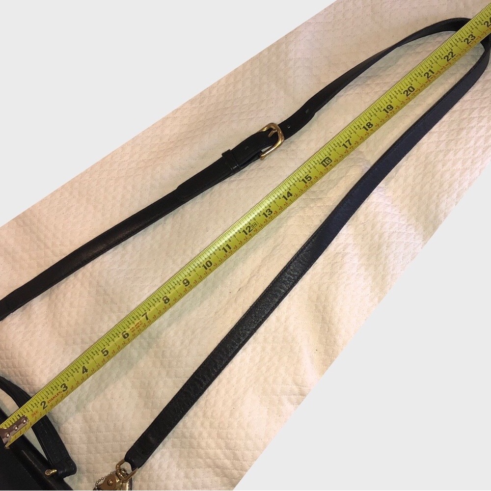 Vintage COACH WILLIS Black Leather Station Turn Lock Crossbody Shoulder Bag - Picture 10 of 15